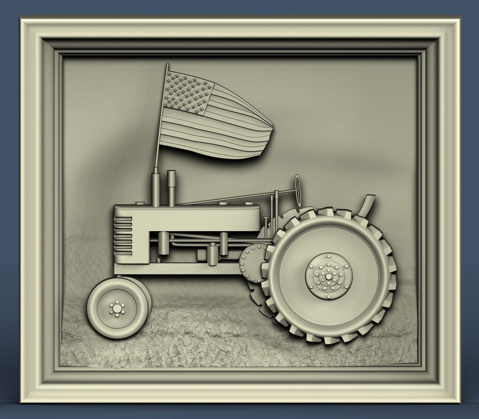 Truck And Flag